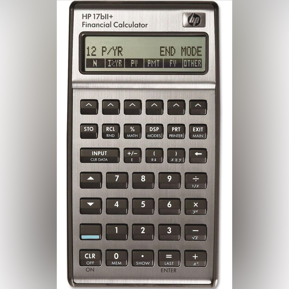 HP 17BII+ Financial Calculator, Silver - Picture 2 of 4